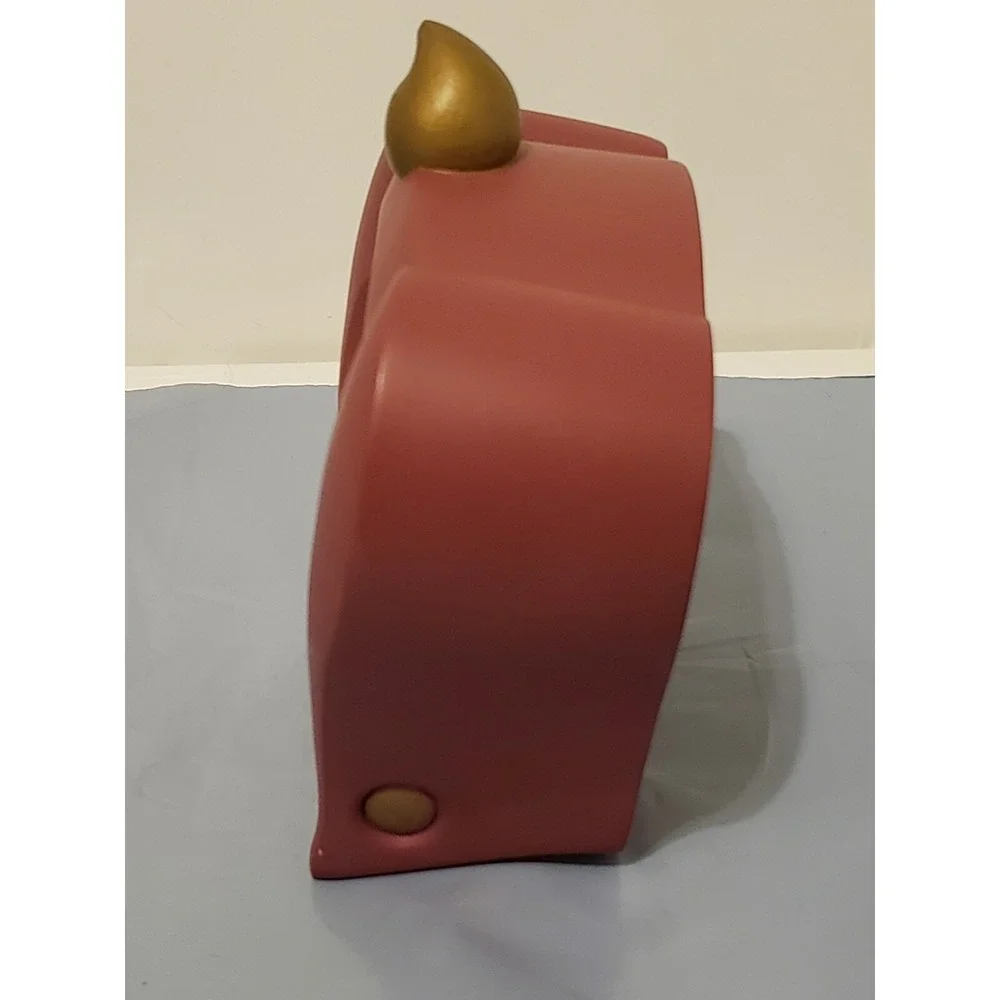 Timestone Longford‎ Design Clock Memphis Rare Desk Red Gold *Not Working*